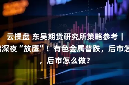 云操盘 东吴期货研究所策略参考｜美联储深夜“放鹰”！有色金属普跌，后市怎么做？