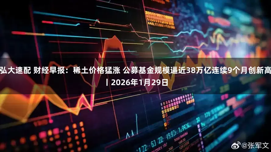 弘大速配 财经早报：稀土价格猛涨 公募基金规模逼近38万亿连续9个月创新高丨2026年1月29日
