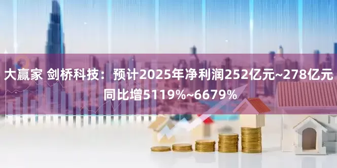 大赢家 剑桥科技：预计2025年净利润252亿元~278亿元 同比增5119%~6679%