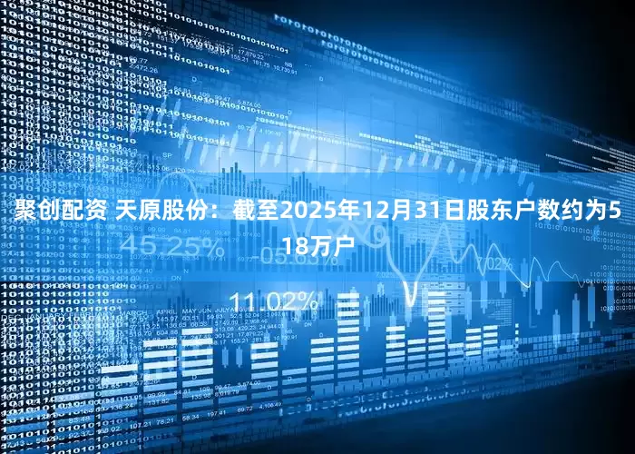 聚创配资 天原股份：截至2025年12月31日股东户数约为518万户