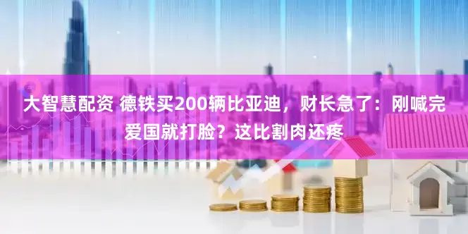 大智慧配资 德铁买200辆比亚迪，财长急了：刚喊完爱国就打脸？这比割肉还疼